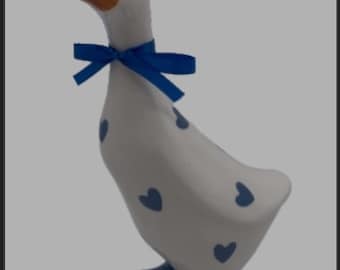 Free Mainland UK Delivery Large Ceramic Polka Dot Duck Ornamental Figurine