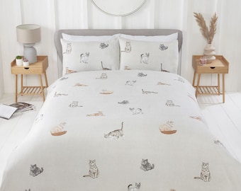 Purrfect Natural  - King Size - Reversible - Cats