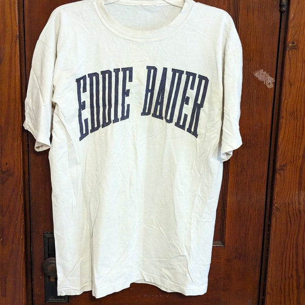 Vintage Eddie Bauer Oversized T-Shirt Clothes, Casual Clothes Nineties Name Brand Something Nice for Him or Her Unisex