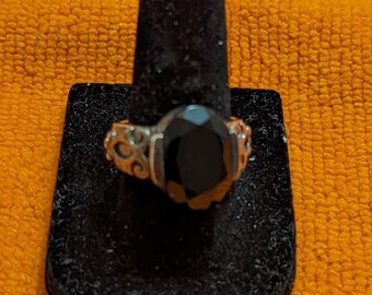 Rare 925 India Sterling Silver Ring (Onyx) Men's Rings, Jewelry India ilver, Jewelry, Rings, Silver, Vintage, Fashion, Holiday, Birthday,