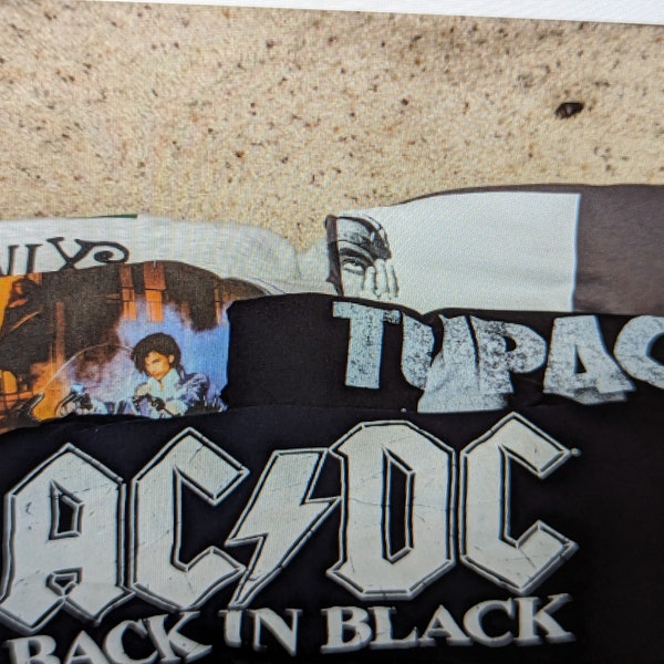 Mixed Five Men's T-shirt Size M, L, XL S Tupac, AC DC Rap Hip-Hop R&B T-Shirt