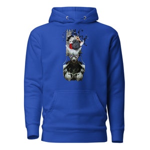 Mother Time Femme Fatale Hoodie (Unisex) - Avant Garde Streetwear Fashion Hoody - Robot AI Alien Hoody Fashion - Art Drawstring Sweatshirt
