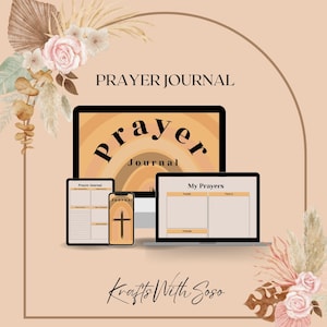 Christian Prayer Journal Editable Canva Template, Editable Template, My Daily Prayers, My Monthly Prayers, Digital Download