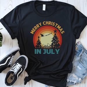 Merry Christmas In July Shirt, Christmas In Summer Shirt, Xmas Summer Gift, Christmas In Summer, Santa Summer Funny Shirt, Santa Beach Shirt