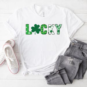 Lucky T Shirt, St. Patrick&#39;s Day Shirt, St. Patrick&#39;s Day T-Shirt for Women, St. Patrick&#39;s Shirt for Men, Luck of the Irish, Shamrock Shirts