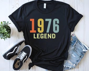 Buy Legend 1976 T-shirt: 49th Birthday Gift Tee Online in India