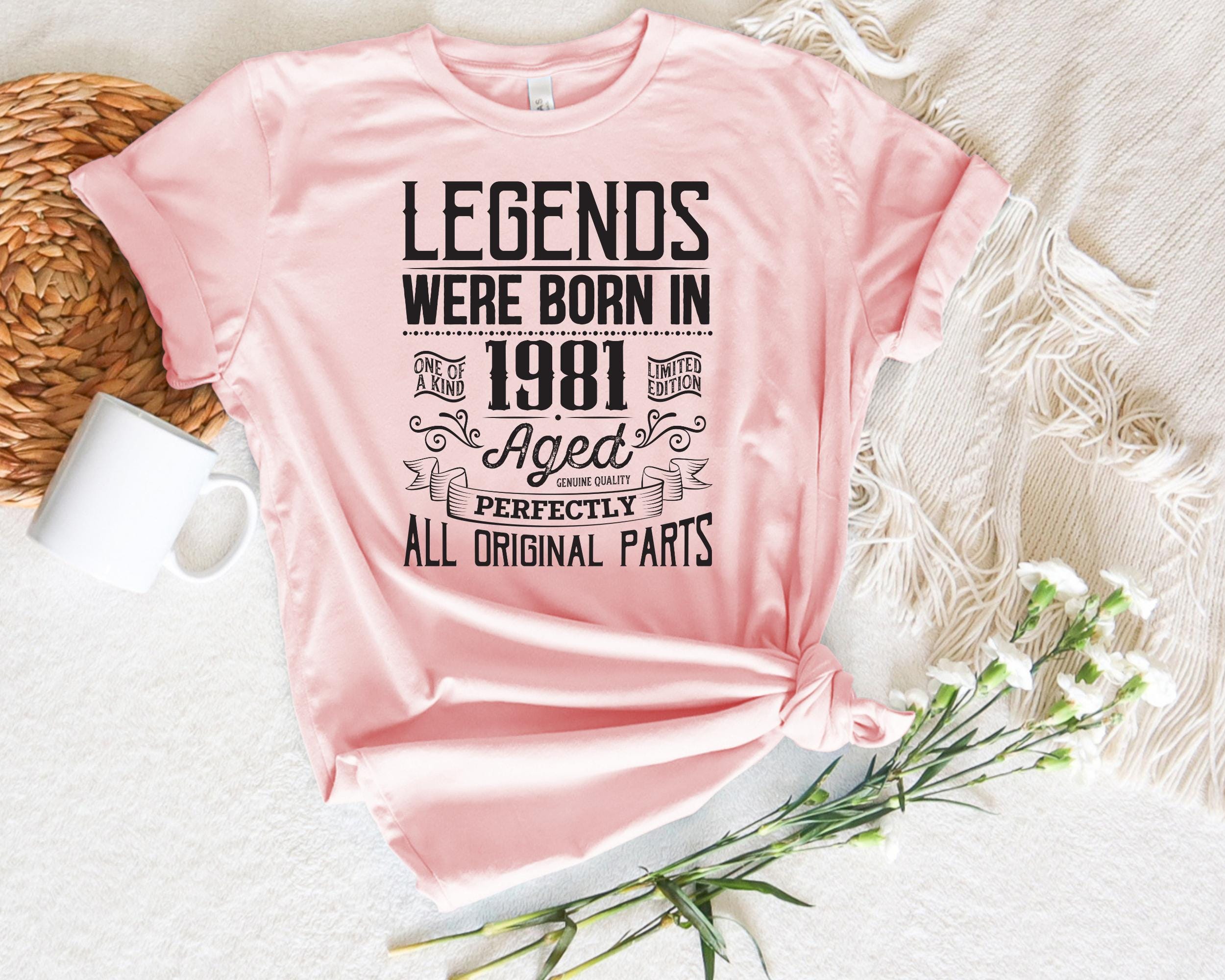 1981 Birthday T-Shirt For Men - "Immortal 1981 A Legend Was Born" 44th Birthday Gift