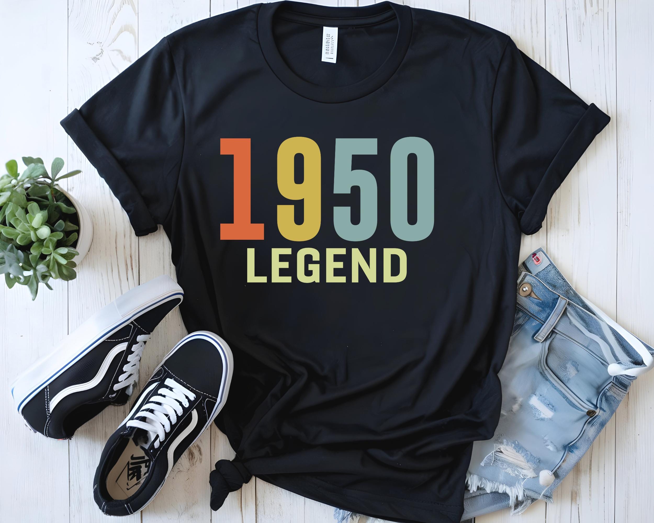 75th Birthday Gift Shirt For Men - Vintage 1950 Retro Design, Customizable Year & Color - View #4