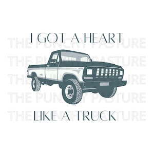 Cuore come un camion PNG per DTF/DTG/sublimazione