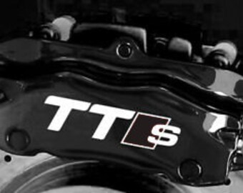 6 x Audi TT TTS TTRS (Transparent Flag) Brake Caliper Decals Stickers