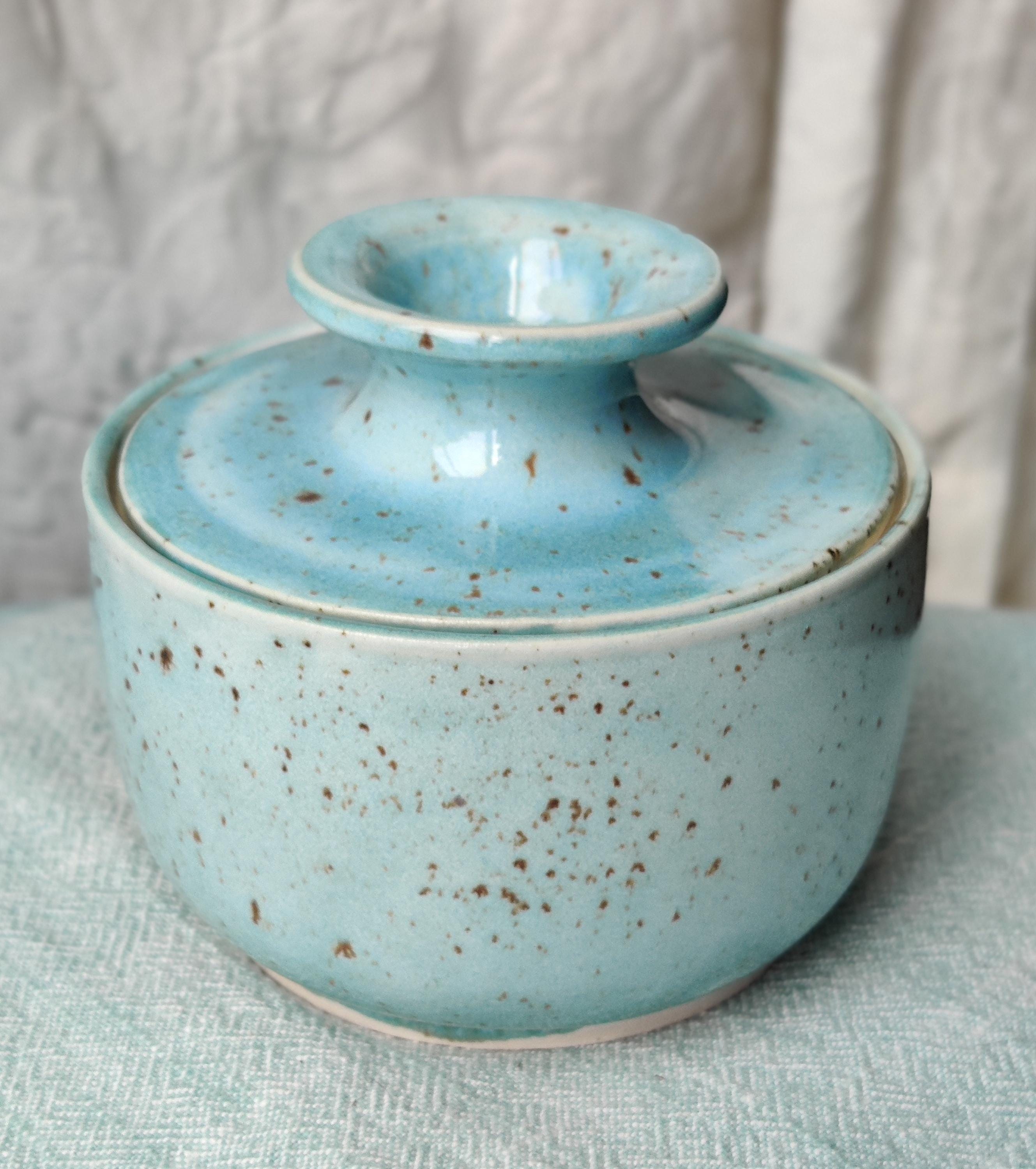 Hand-thrown Ceramic Sugar or Tea Jar with Lid