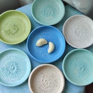 One Hand-thrown Ceramic Garlic Grater Dipping Dish