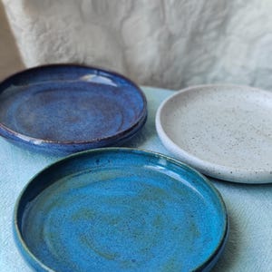 One Small Hand-thrown Ceramic Appetizer or Dessert Plate
