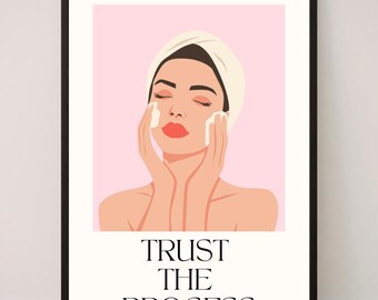 Trust The Process Esthetician Wall Art Salon