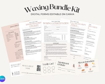 Waxing Business Forms Bundle Kit | Esthetician Client Consent, Policies, Templates