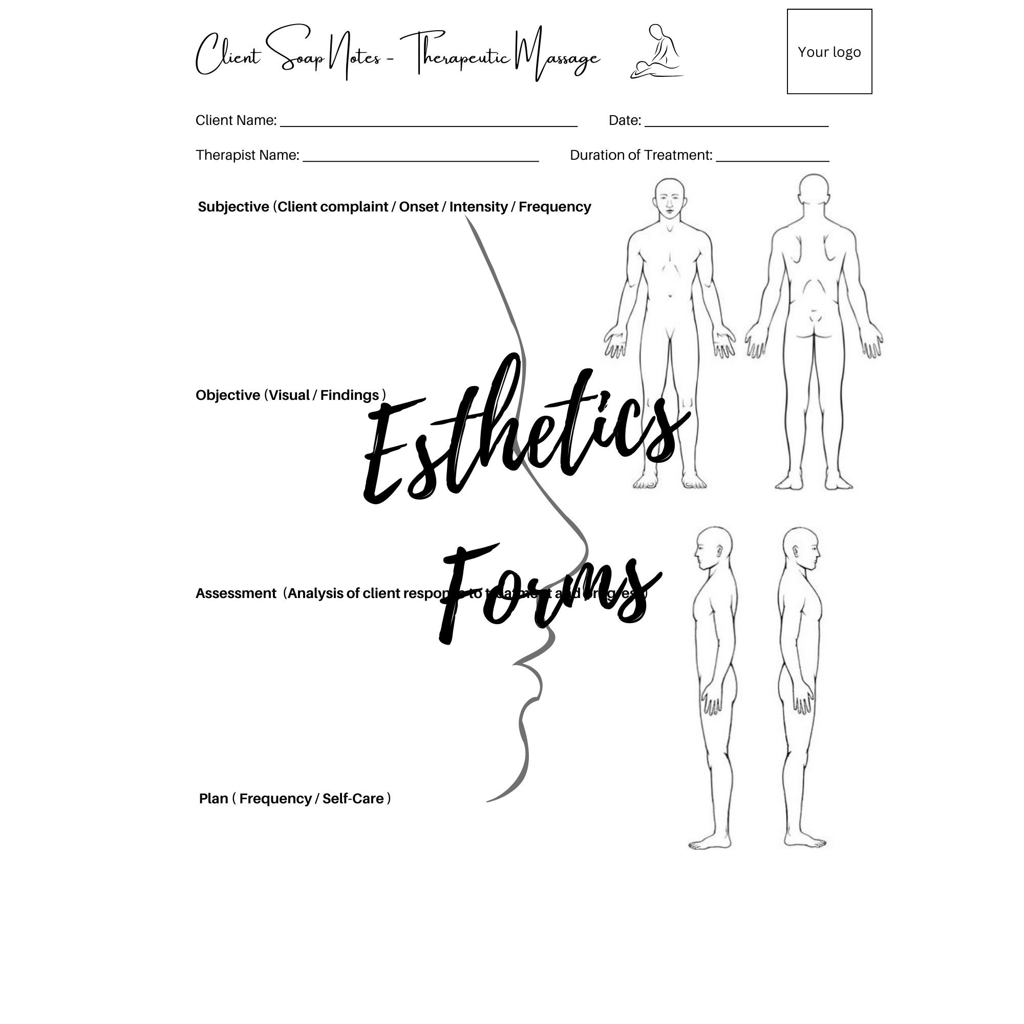 Client Intake Form/soap Note Massage Therapy - Etsy