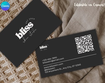 Business Card Esthetician QR Code | Editable Template