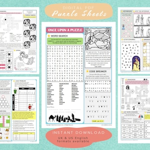 CHRISTMAS Nativity Puzzles, PDF,  crossword puzzles, Activity sheet, puzzle sheet, puzzle, printable, Christmas puzzles, Christian, Nativity
