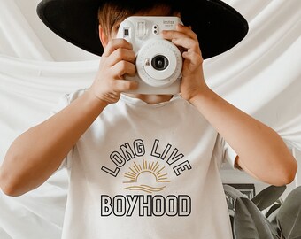 Long Live Boyhood Shirt | Toddler Boys Short Sleeve Tee | Boho Sunshine Tee