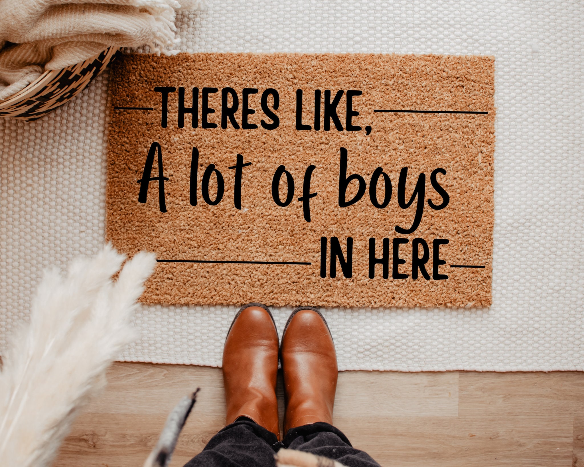 House Of Boys Doormat, Boy Mama Decor, Mom Christmas Gift