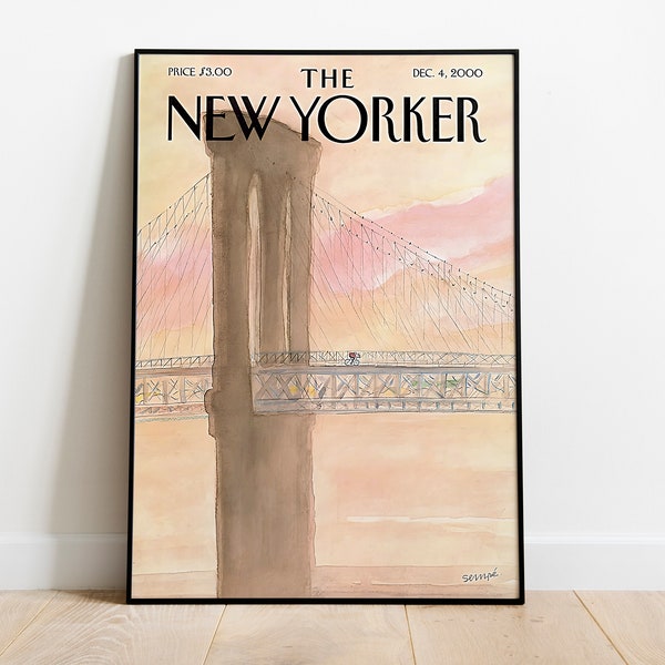 The New Yorker Magazine Cover Prints| poster Prints|Vintage Art collection |  Museum-quality paper| Dec 4,2000 | By Sempé|