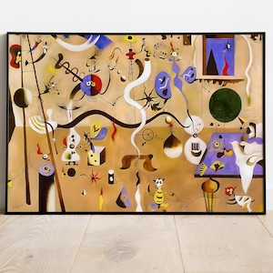 Joan Miro Vintage Art Exhibition Poster,Abstract beautiful Art Print, Surrealist Wall Decor,(JM-01)