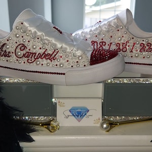 Low Top Custom design flatback perlen und swarvorski kristallen converse/VANS style turnschuhe