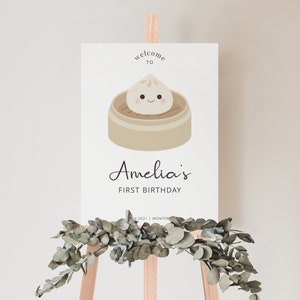 Dumpling Welcome Sign, Dumpling 1st Birthday, Bao Baby Shower, Instant Download