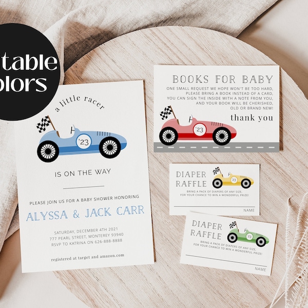 Race Car Baby Shower - Etsy
