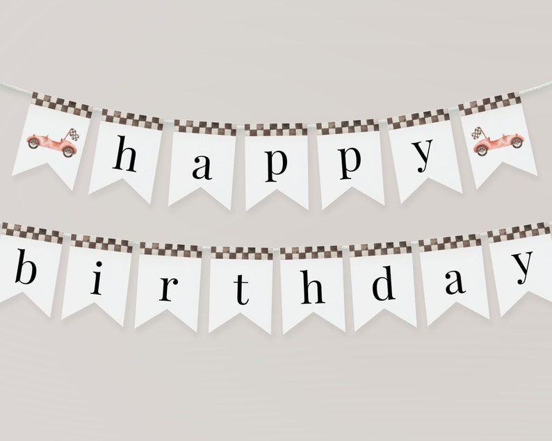 Race Car Birthday Banner Two Fast 2nd Birthday Decorations