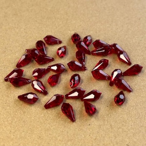 Swarovski Red Faceted Teardrop Crystals – Jewelry Making Supplies