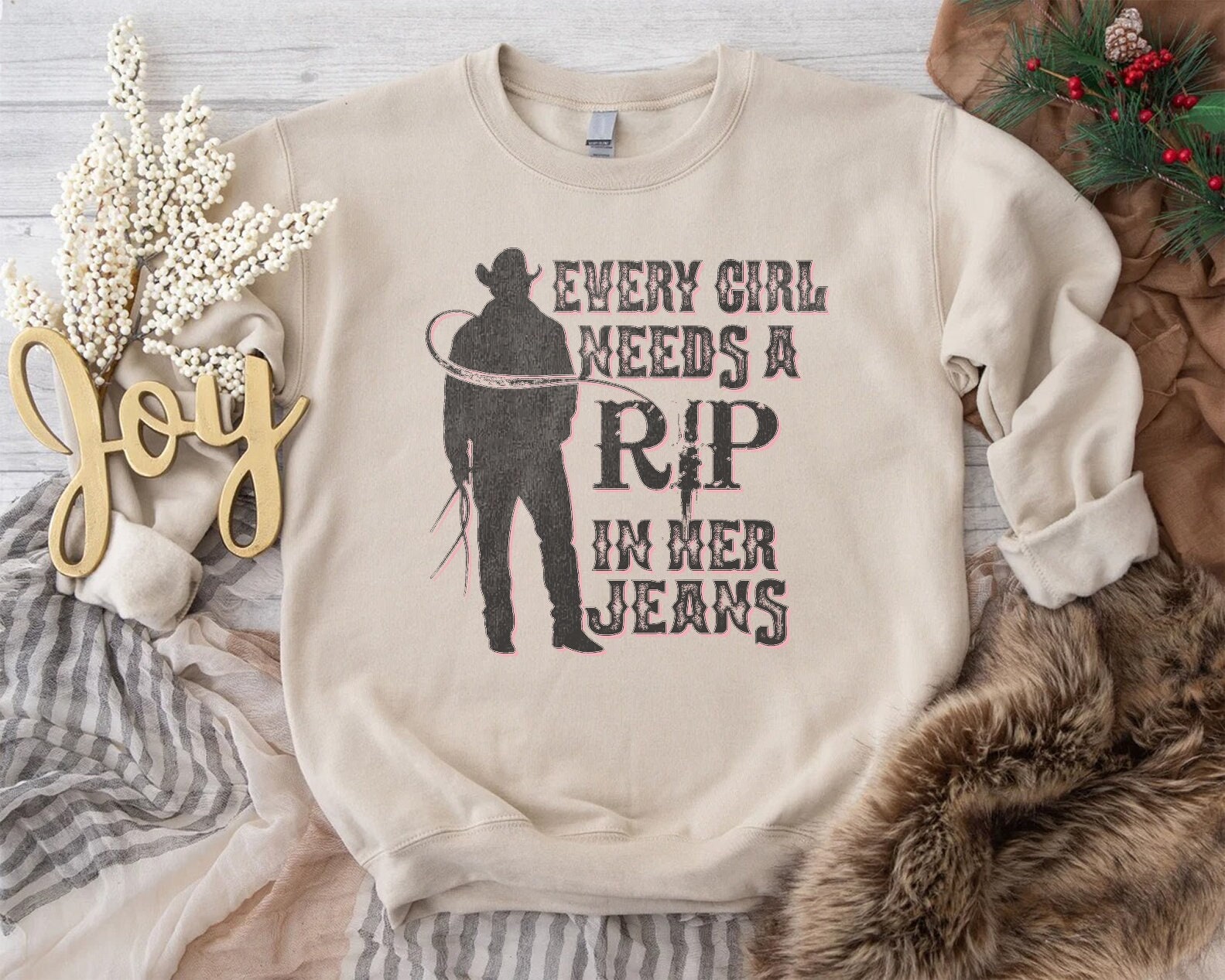 Discover Every Girl Needs A Little Rip In her Jeans sweatshirt