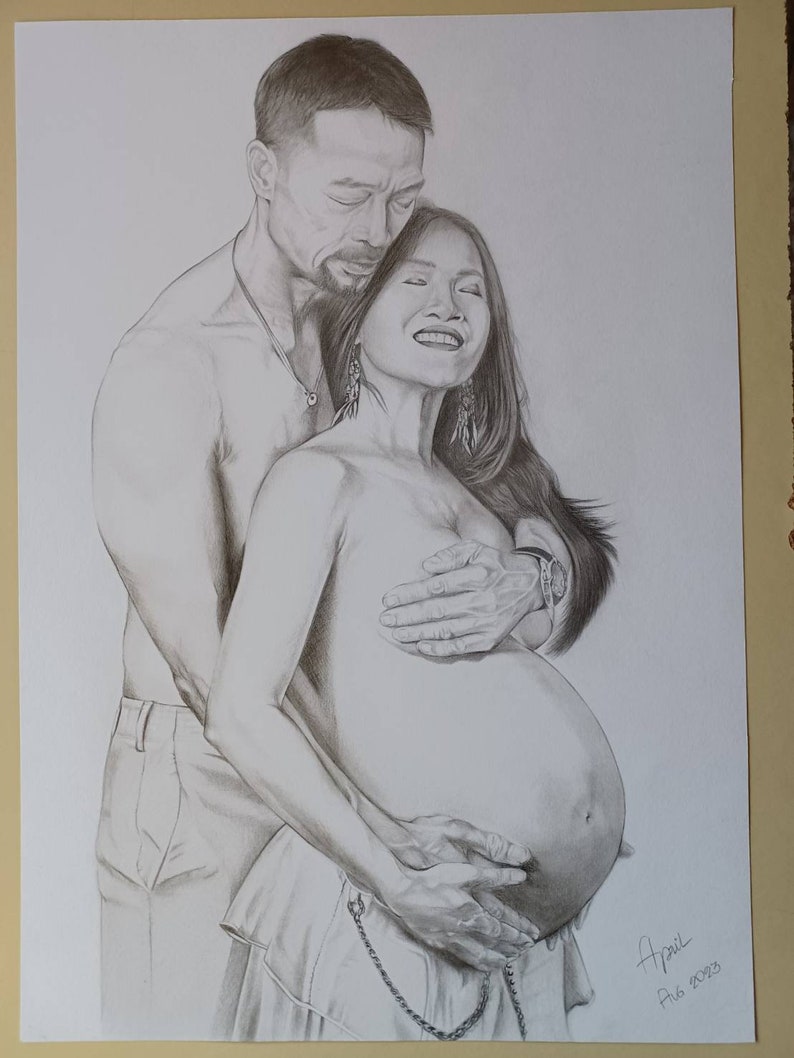 Pregnancy Belly Drawing Sketch Art