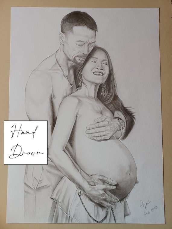 happy pregnant woman sketch vector – MasterBundles