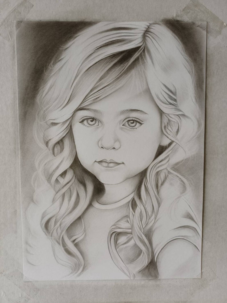 Personal Made To Order Pencil Hand Drawn Portrait From Photo image 7