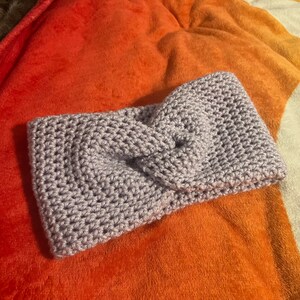 Sparkly Purple Crochet Headband