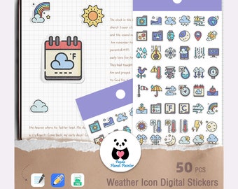 Weather Icon digital sticker,Goodnotes Stickers,Cute Digital Stickers for Planners, Digital Stickers,PNG Sticker,precropped png,ipad sticker