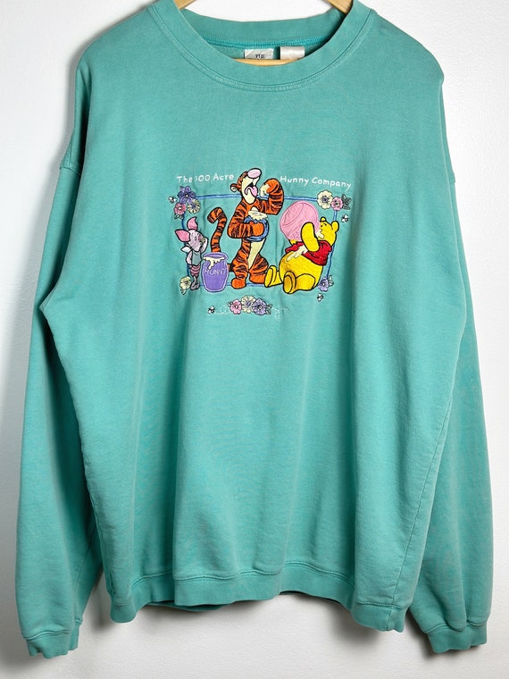 Vintage Disney Store Pooh Embroidered Sweatshirt