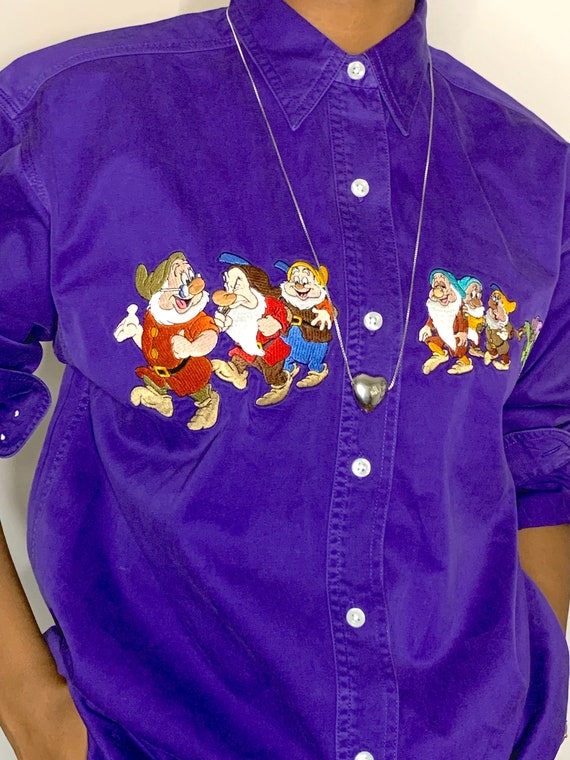 Vintage Disney Seven Dwarfs Button up