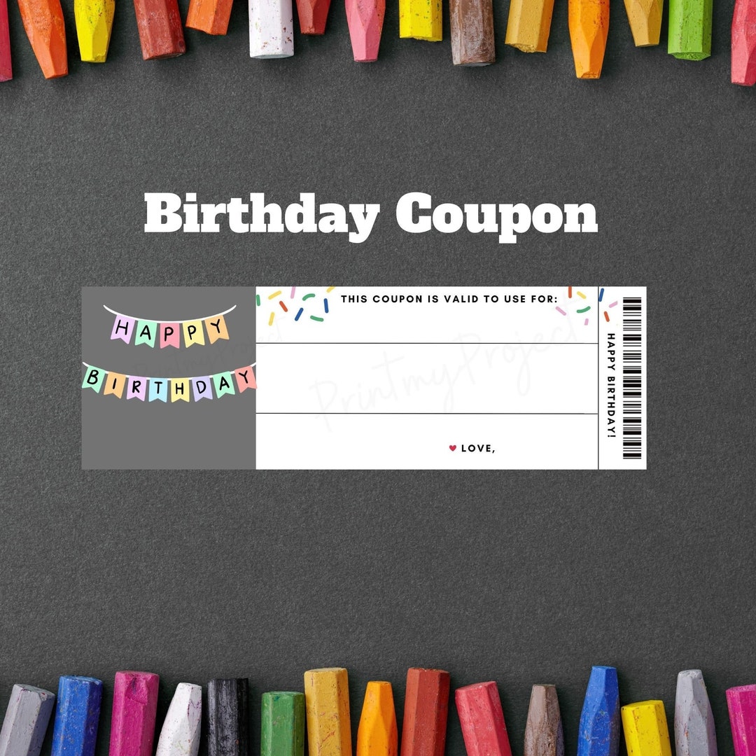 Printable Iou Birthday Voucher