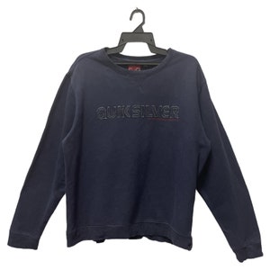 Vintage 00’s Quicksilver  Sweatshirt Quicksilver Spellout Crewneck Big Logo Quicksilver Pullover Quicksilver Sweater Large Size (L)