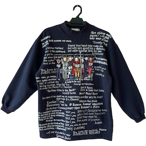 Vintage 90&#39;s Japan Designer Lacasa Ashiya Embroidery Patches Crewneck Sweatshirt Rare Abstract Picasso Artwork Sweatshirt Medium Size (M)