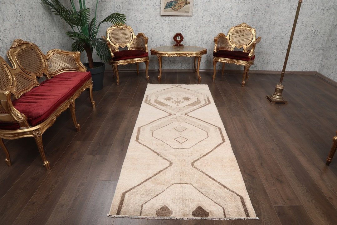 3x8 Runner Rug Eclectic Rug 3x8 Turkish Runner Natural Rug Etsy