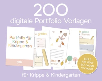 200 digital portfolio templates · crèche & kindergarten (daycare) · DinA4