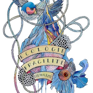 Solidarité PRINT. Printed from my original artwork