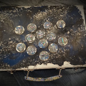 Kit Coffret Divination Planche Ouija Runes De Sorcière Mallette De ...