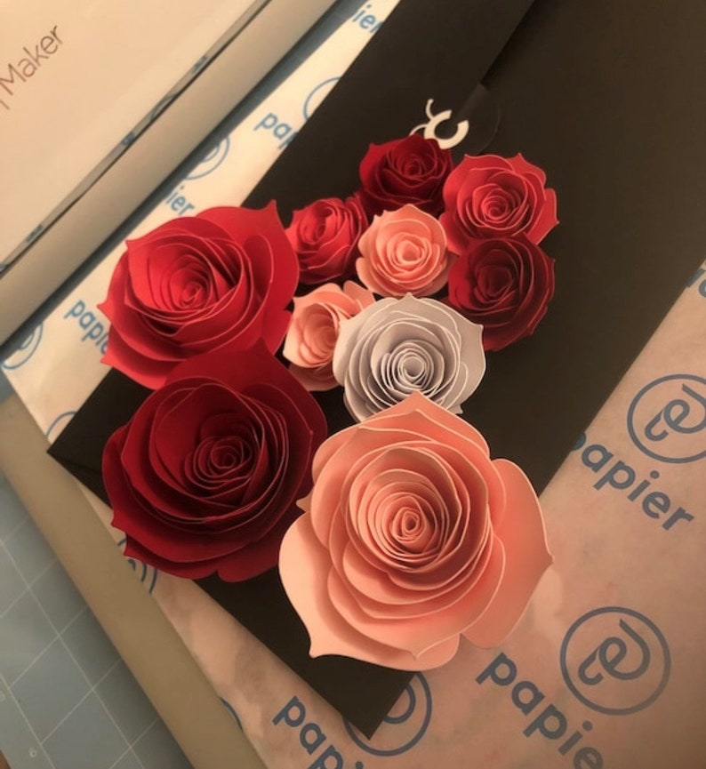 3D Rose Template SVG Paper Flower Template, Printable Flower, Instant