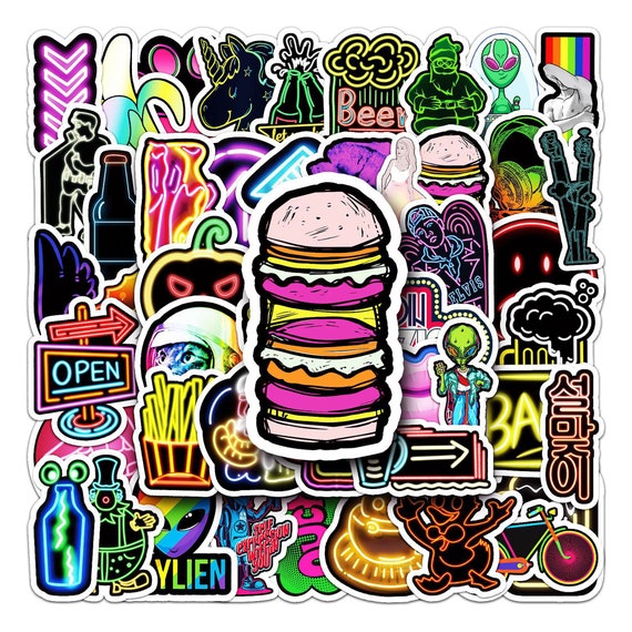 50pcs Funny Random Stickers for Laptop Cases Car Styling