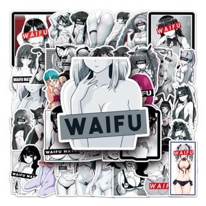 200 sheets of waifu anime lot vinyl stickers notebook refrigerator water bottle stickers