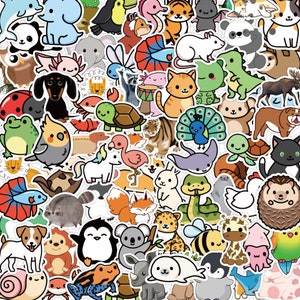 300Cute Animals for Students, Kids, Lots of Vinyl Stickers Notebook Fridge Water Bottle Stickers